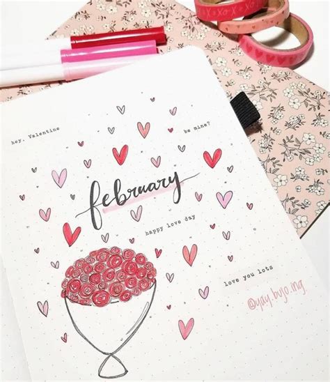 30 February Bullet Journal Themes (+ Free Printable) | LittleCoffeeFox