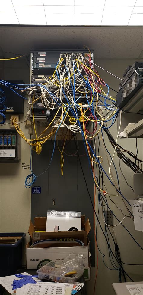 The wiring closet at my work. : r/techsupportgore