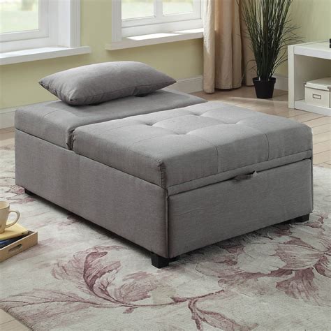 Furniture of America Betty Convertible Bed Ottoman - Walmart.com