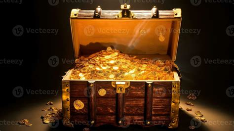 Open treasure chest with shinny gold. Generative Ai 27889771 Stock Photo at Vecteezy