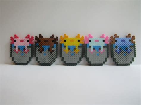 Minecraft Axolotl in Bucket Magnet Set - Etsy | Easy perler beads ideas, Melty bead patterns ...