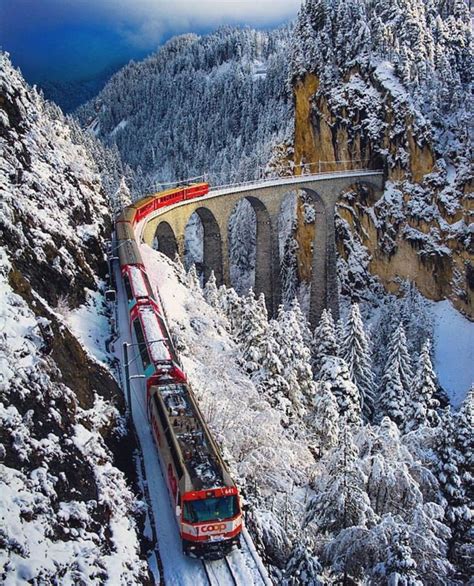 Bernina Express - Switzerland ️ ️ ️ ️ Picture by @MarcoBottigelli ...