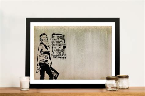 If You Want to Achieve Greatness Print | Banksy Canvas Wall Art