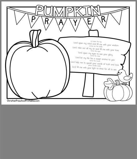 Free Printable Pumpkin Prayer Printable