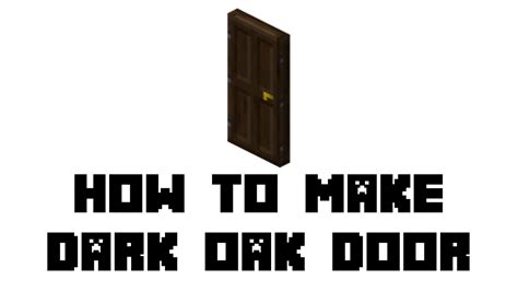 Minecraft Survival: How to Make Dark Oak Door - YouTube