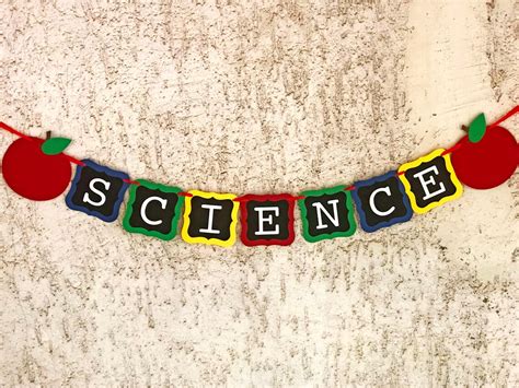 Science Banner Classroom Decorations Teacher Garland | Etsy