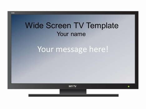 Widescreen Televison Set Template