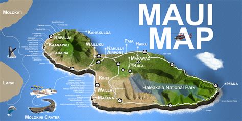 Maui Island Map | Driving, Beaches, Haleakala, Hana, Kaanapali & More!