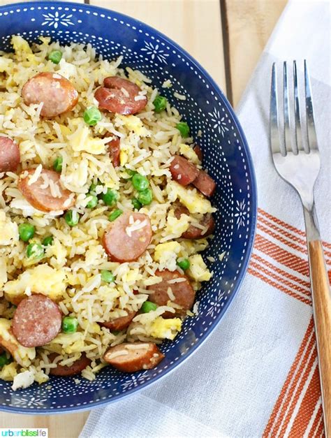 Filipino Fried Rice recipe with Bacon or Sausage - Urban Bliss Life