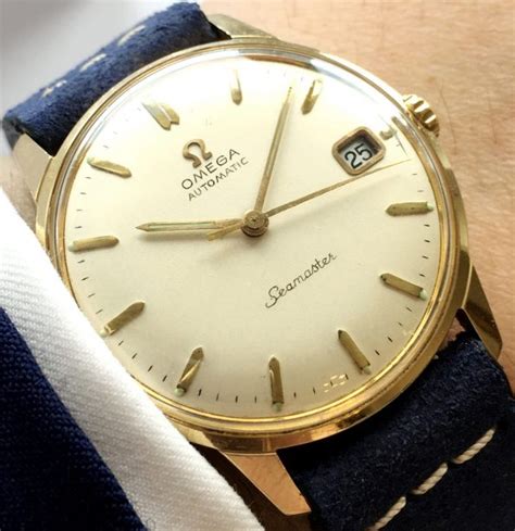 Vintage Solid 18k Gold Omega Seamaster Automatic Date | Vintage Portfolio