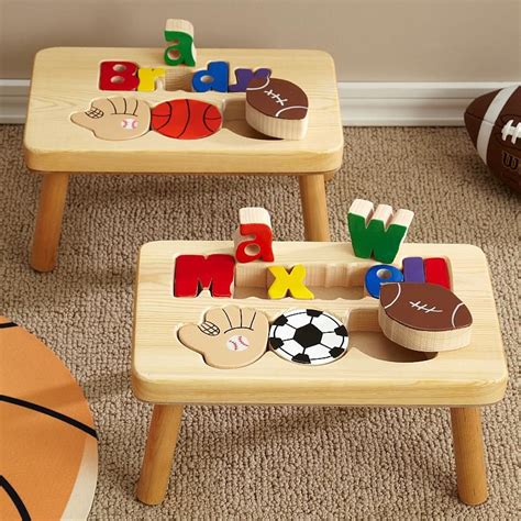 Sports Design Puzzle Step Stools | Design puzzle, Personalized baby ...