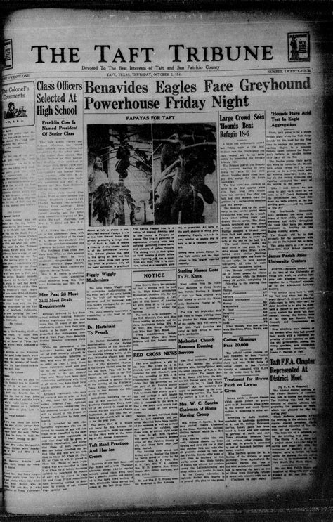 The Taft Tribune (Taft, Tex.), Vol. 21, No. 24, Ed. 1 Thursday, October ...