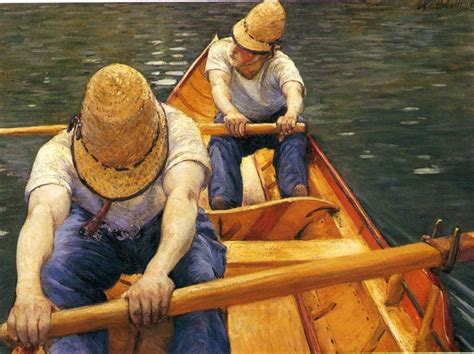 Boaters Rowing on the Yerres, c.1877 - Gustave Caillebotte - WikiArt.org