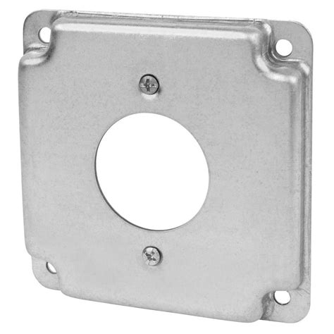 4 in. Square Box Cover for Single Twist Lock Receptacle (Case of 10)-RS4-10R - The Home Depot