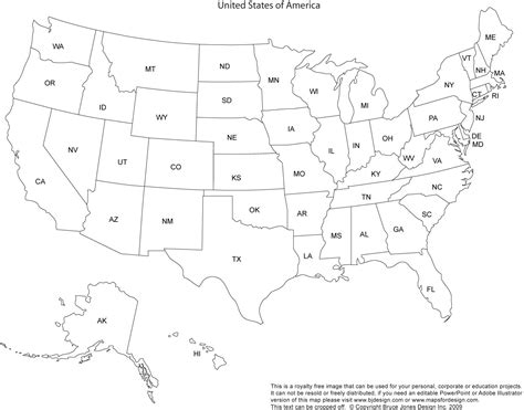 Printable Blank United States Map To Fill In