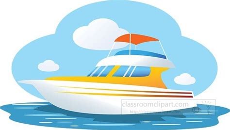 Boats and Ships Clipart-yacht on the sea clipart