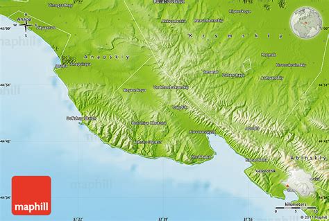 Physical Map of Novorossiysk