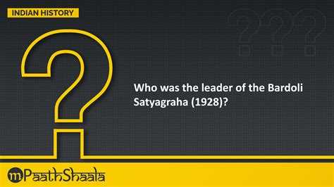 Leader of the Bardoli Satyagraha - mPaathShaala