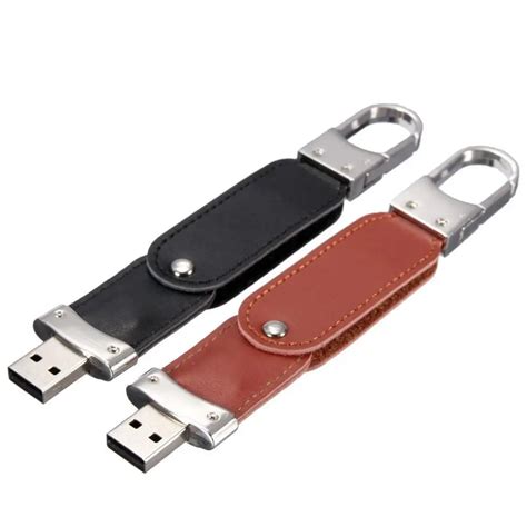 leather case usb flash drive 64GB fashion pendrive 32GB pen drive real capacity memory stick ...