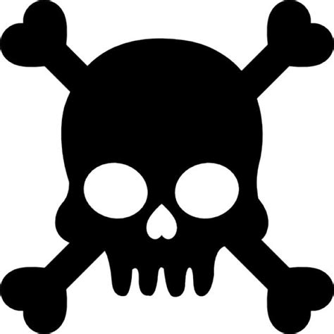 Human Skull With Crossed Bones Silhouette icons for free download ...