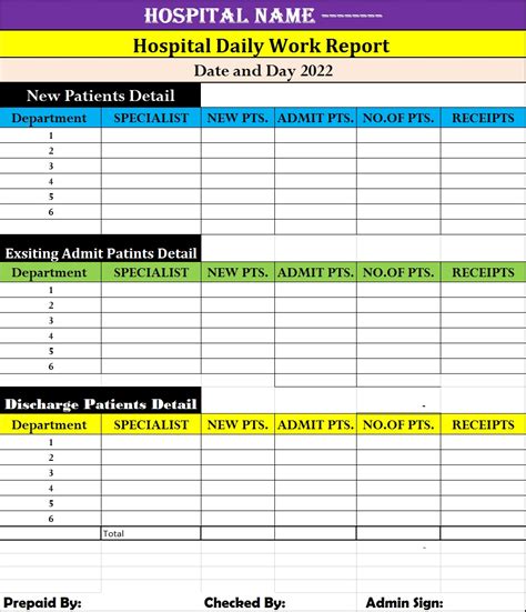 Daily Work Log Excel Template