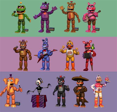 Os Animatronics De Five Nights At Freddys 6 Five Nights At Freddys ...