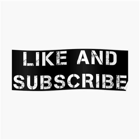 "Like and subscribe" Poster for Sale by pallkris | Redbubble