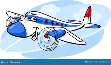 Air Plane Cartoon Illustration Stock Vector - Illustration of liner, comic: 37720103