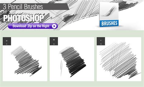 3 Pencil Brushes for Photoshop by pixelstains on DeviantArt