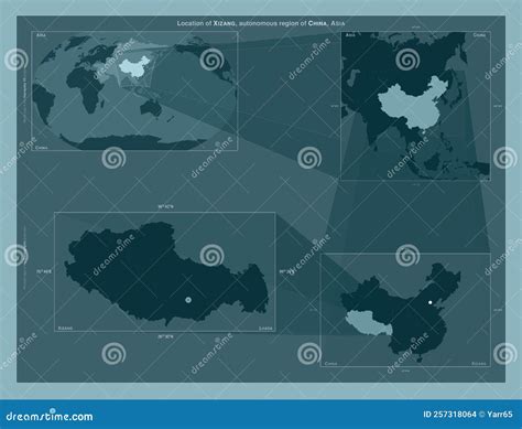 Xizang, China. Described Location Diagram Stock Illustration ...