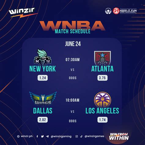 WNBA Match Schedule | June 24