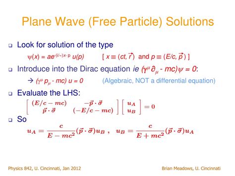 PPT - The Dirac Equation PowerPoint Presentation, free download - ID ...