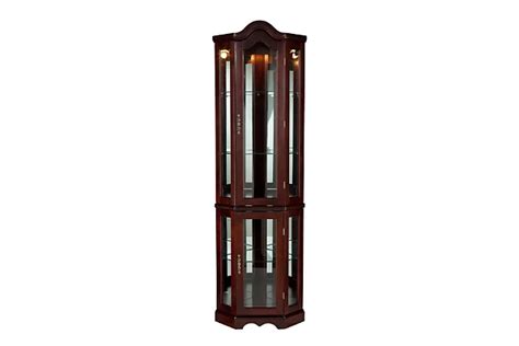 Gemson Corner Curio Cabinet - Mahogany | Ashley Furniture HomeStore