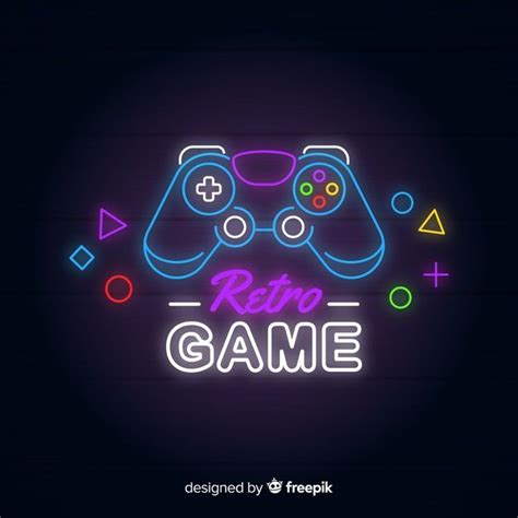 Download Neon Lights Vintage Gaming Logo for free | Logotipos retrô, Papéis de parede de jogos ...