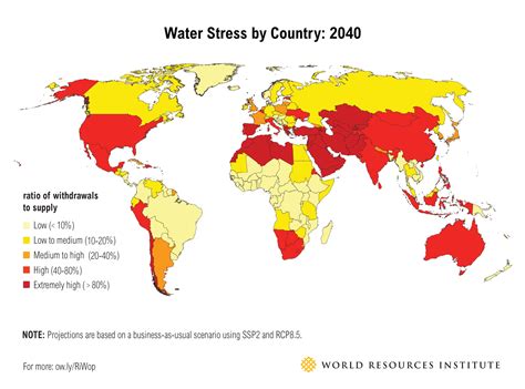 Extreme Water Shortages Seen in These Countries by 2040