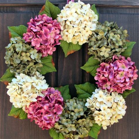 Hydrangea Wreath Spring Wreaths Summer Wreaths Front - Etsy | Hydrangea wreath spring, Spring ...