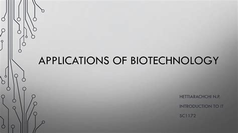 Applications of Biotechnology - YouTube