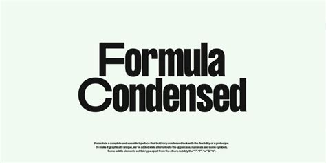 Formula Condensed font free download • AllBestFonts.com