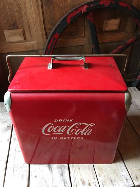 Vintage Coke Cooler, Coca Cola Cooler, Coca Cola Collectibles, Metal ...