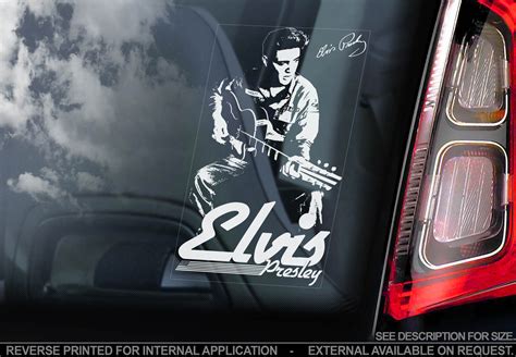 Elvis Presley - Car Window Sticker - Rock & Roll Autograph Music Sign ...