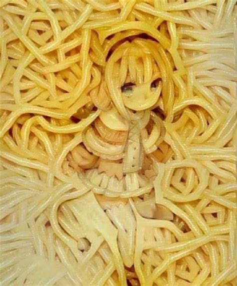 Anime Noodles | Ostagram Spaghetti Mashups | Noodle art, Pasta art ...