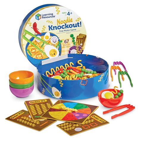 Buy Learning Resources Noodle Knockout! Fine Motor Game,Fine Motor Skills Toys, 67 Pieces, Ages ...
