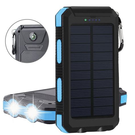 Tagital Waterproof 300,000mAh Solar Charger Solar Power Bank Dual USB ...