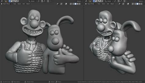 Wallace and Gromit (Fan Art Sculpt) - Finished Projects - Blender Artists Community