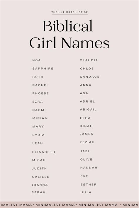 31+ Pretty Biblical Girl Names (Cute Christian Baby Names for Girls) | Biblical girl names ...