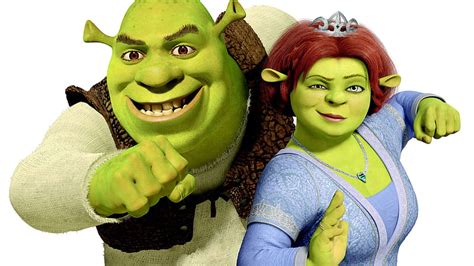 2K Descarga gratis | shrek y la princesa fiona en blanco shrek, Fondo ...