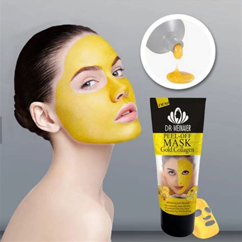 24K Gold Collagen Peel off Mask Face Whitening Lifting Firming Skin Anti Wrinkle Anti Aging ...