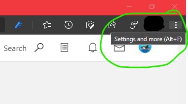 The Ellipsis menu button in Edge goes vertical - Microsoft Community Hub