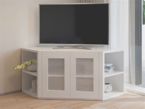 Olympia White Corner TV Unit