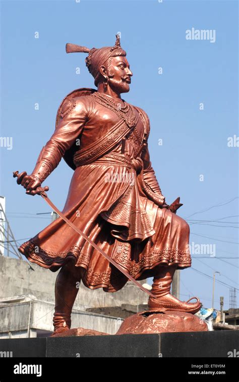 Bronze statue of Sambhaji Maharaj holding sword ; son of Maratha King Stock Photo: 83614404 - Alamy